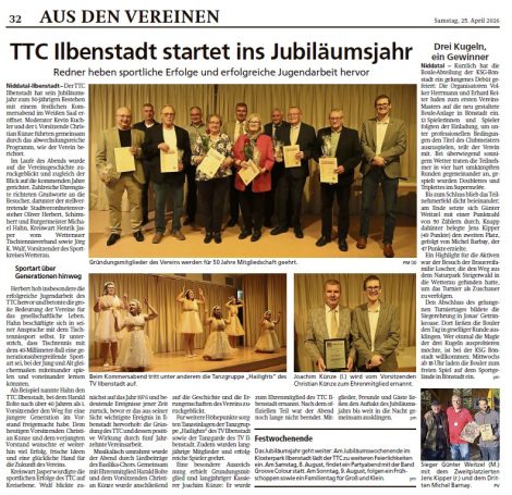 Zeitungsartikel Kommersabend